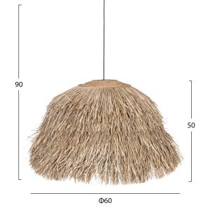 Hanging ceiling lamp - pendant in the shape of a pandan bush in natural color 60x60x50hcm Hm7775
