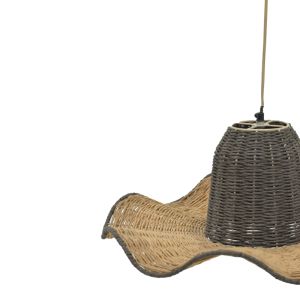 Висяща лампа за таван Darla E27 естествени материали D57x110cm