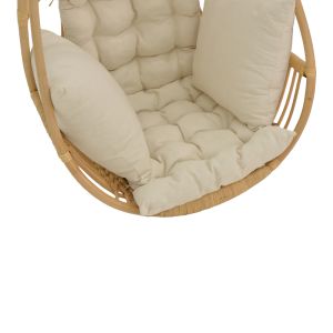 Hanging swing Jorg natural rattan-cream cushion 80x59x105cm
