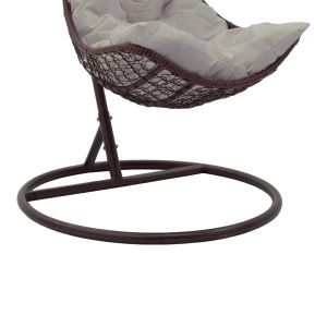 Soleil hanging swing, metal, brown-polypropylene, brown-beige, 103x83x200 cm