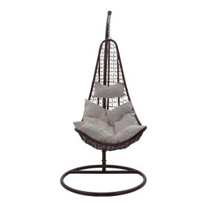 Soleil hanging swing, metal, brown-polypropylene, brown-beige, 103x83x200 cm