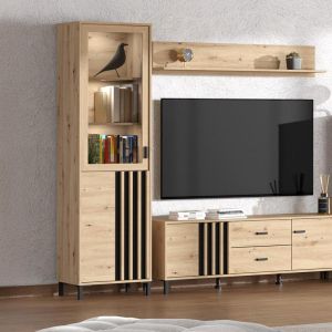 Showcase Laval 1k Vs1 193 artisan oak/black 55x40x193cm