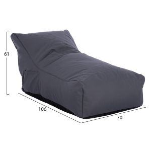 Waterproof pouf Bloom gray, 106x70x61cm Hm5111,20