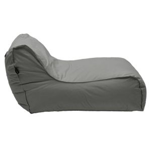 Waterproof pouf bed Leandro in dark gray color
