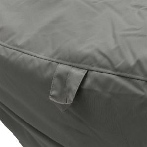 Waterproof pouf bed Leandro in dark gray color