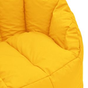 Waterproof Kerlon pouf-armchair in dark yellow color D80x65cm