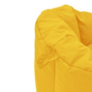 Waterproof Kerlon pouf-armchair in dark yellow color D80x65cm