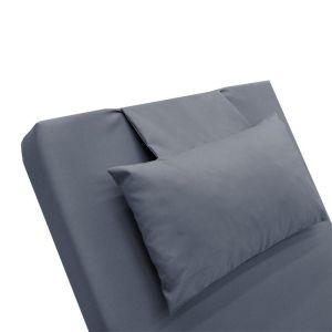 Sun lounger cushion Sunset fabric gray 65x185x10cm