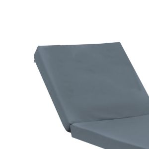 Sun lounger cushion Sadie gray fabric 65x185x15cm