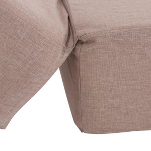 Lounger cushion beige fabric 198x70x20 cm