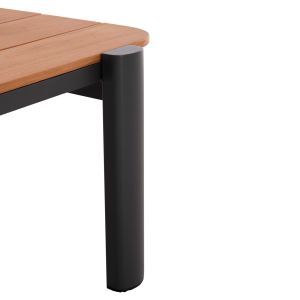 Outdoor set 4pcs Elara Hm6195.01 dark gray aluminum-gray olefin-teak