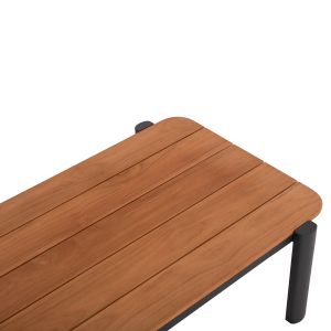 Outdoor set 4pcs Elara Hm6195.01 dark gray aluminum-gray olefin-teak