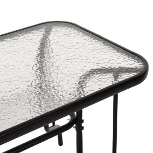 Outdoor metal table Adam with glass top Hm5020.03 110χ60χ71hcm