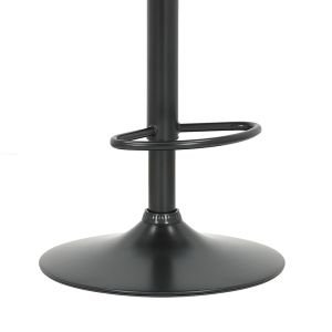 Joy Hadley swivel bar stool, black eco-leather and black metal stand