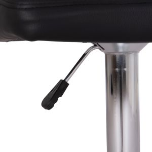 Swivel bar stool Diana Hm202.21 black Pu--chrome metal 44x52x109hcm.