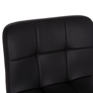 Swivel bar stool Diana Hm202.21 black Pu--chrome metal 44x52x109hcm.