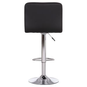 Swivel bar stool Diana Hm202.21 black Pu--chrome metal 44x52x109hcm.