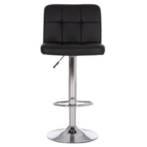 Swivel bar stool Diana Hm202.21 black Pu--chrome metal 44x52x109hcm.