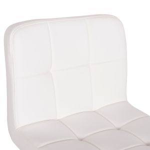 Въртящ се бар стол Diana Hm202.22 бял Pu - хромиран метал 44x52x109hcm.