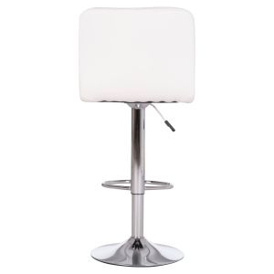 Въртящ се бар стол Diana Hm202.22 бял Pu - хромиран метал 44x52x109hcm.