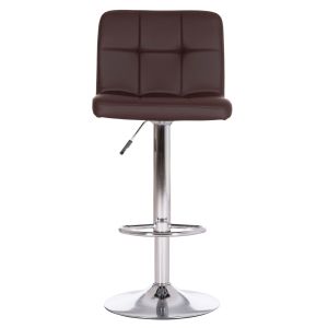 Swivel bar stool Diana Hm202.23 brown Pu - chromed metal 44x52x109hcm.