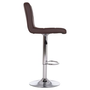 Swivel bar stool Diana Hm202.23 brown Pu - chromed metal 44x52x109hcm.