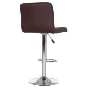 Swivel bar stool Diana Hm202.23 brown Pu - chromed metal 44x52x109hcm.