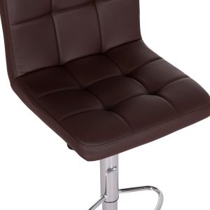 Swivel bar stool Diana Hm202.23 brown Pu - chromed metal 44x52x109hcm.
