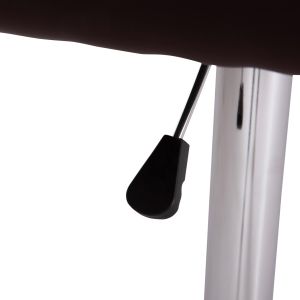 Swivel bar stool Diana Hm202.23 brown Pu - chromed metal 44x52x109hcm.
