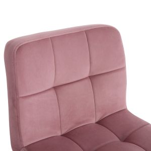 Swivel bar stool Diana Hm202.42 rose ash velvet - black matte metal 44x52x109hcm.