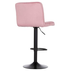 Swivel bar stool Diana Hm202.42 rose ash velvet - black matte metal 44x52x109hcm.