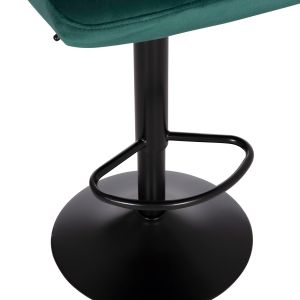 Swivel bar stool Diana Hm202.43 cypress green velvet - black matte metal 44x52x109hcm.
