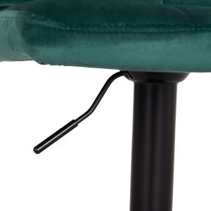 Swivel bar stool Diana Hm202.43 cypress green velvet - black matte metal 44x52x109hcm.