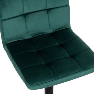 Swivel bar stool Diana Hm202.43 cypress green velvet - black matte metal 44x52x109hcm.