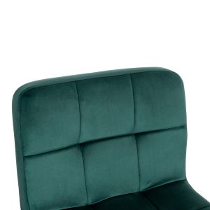 Swivel bar stool Diana Hm202.43 cypress green velvet - black matte metal 44x52x109hcm.