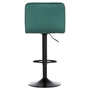 Swivel bar stool Diana Hm202.43 cypress green velvet - black matte metal 44x52x109hcm.