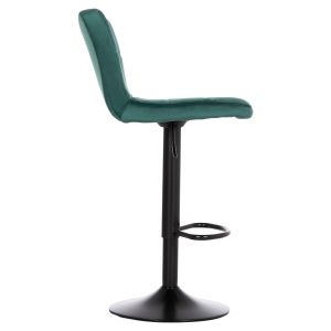 Swivel bar stool Diana Hm202.43 cypress green velvet - black matte metal 44x52x109hcm.