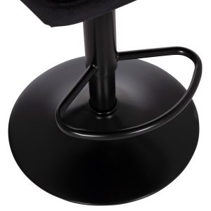 Въртящ се бар стол Diana Hm202.44 черно кадифе - черен матов метал 44x52x109всм.