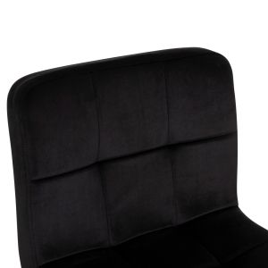 Въртящ се бар стол Diana Hm202.44 черно кадифе - черен матов метал 44x52x109всм.