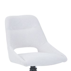 Swivel chair Luciano I in beige fabric-black metal leg 52.5x54x85cm