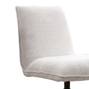 Swivel chair-armchair Remona cream damask-chrome legs 63x80x80cm