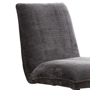 Swivel chair-armchair Remona dark gray fabric-black metal 63x80x80cm