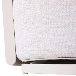 Swivel armchair Lorien Sm6392.01 aluminum ropes beige cushions 76x74x72w