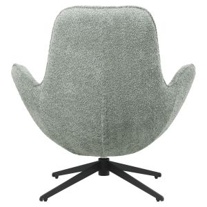 Brynn swivel chair Hm9594,05 green boucle with black metal base,