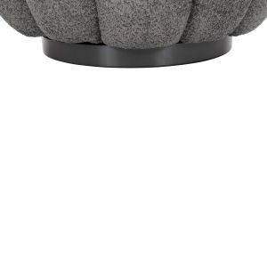 Swivel armchair Grymm Hm9601,01 gray boucle with black metal base 90x93x65hcm