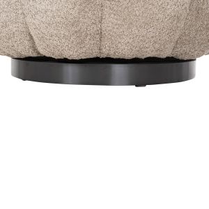 Swivel armchair Grymm Hm9601,08 beige boucle with black metal base 90x93x65hcm