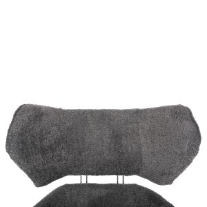 Swivel armchair Sowa Bryll Hm9597,01 gray boucle with black metal base 86x90x97hcm