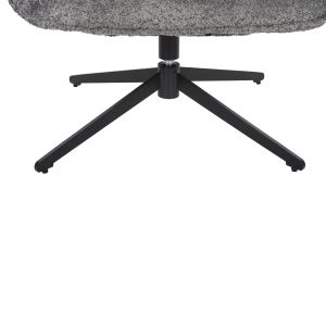 Swivel armchair Sowa Bryll Hm9597,01 gray boucle with black metal base 86x90x97hcm