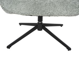 Swivel armchair Sowa Bryll Hm9597.05 pistachio color boucle with black metal base 86x90x97hcm