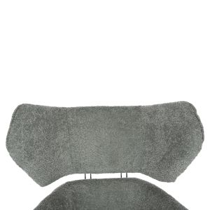Swivel armchair Sowa Bryll Hm9597.05 pistachio color boucle with black metal base 86x90x97hcm